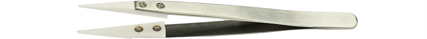 Value-Tec 00.ZTA Pinzette mit Keramikspitzen, robuste, spitz zulaufende Spitzen, 130 mm
